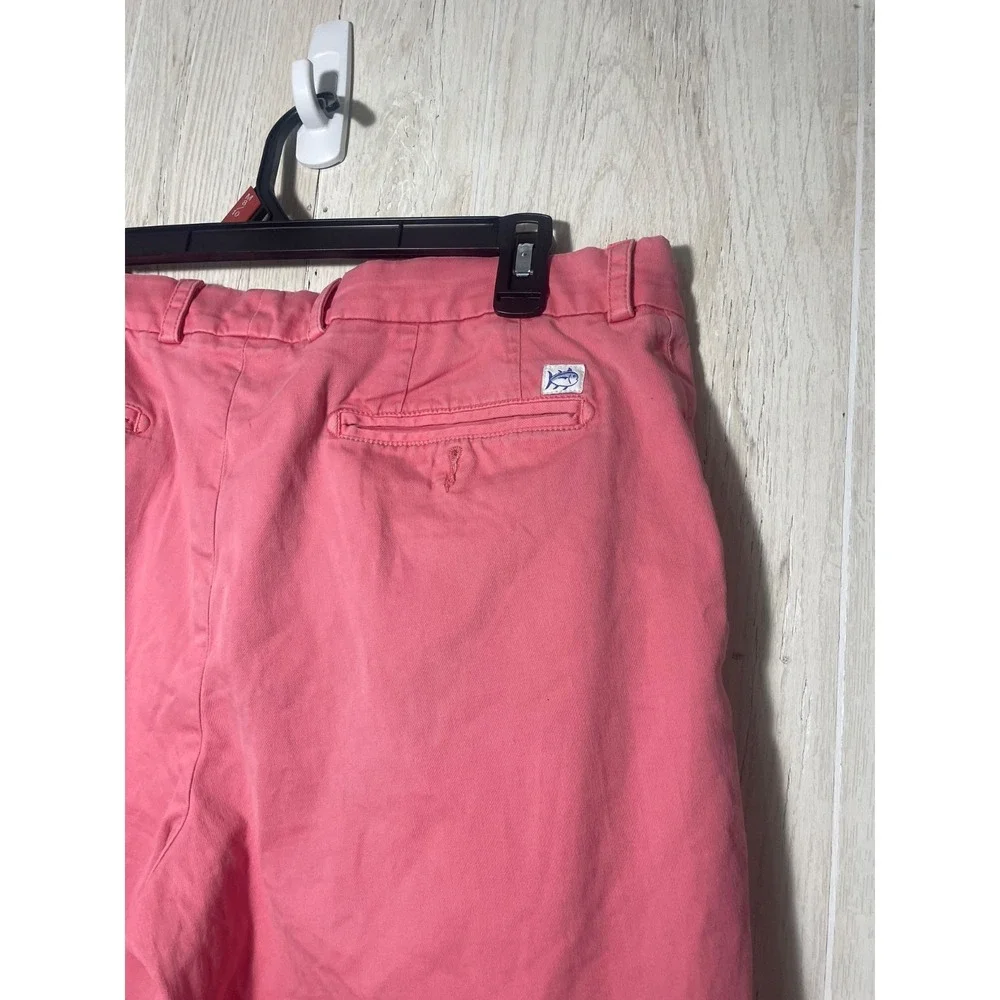 Southern Tide Shorts Mens 38 w Pink Chino Khaki Allen Fit Preppy Casual‎ Adult